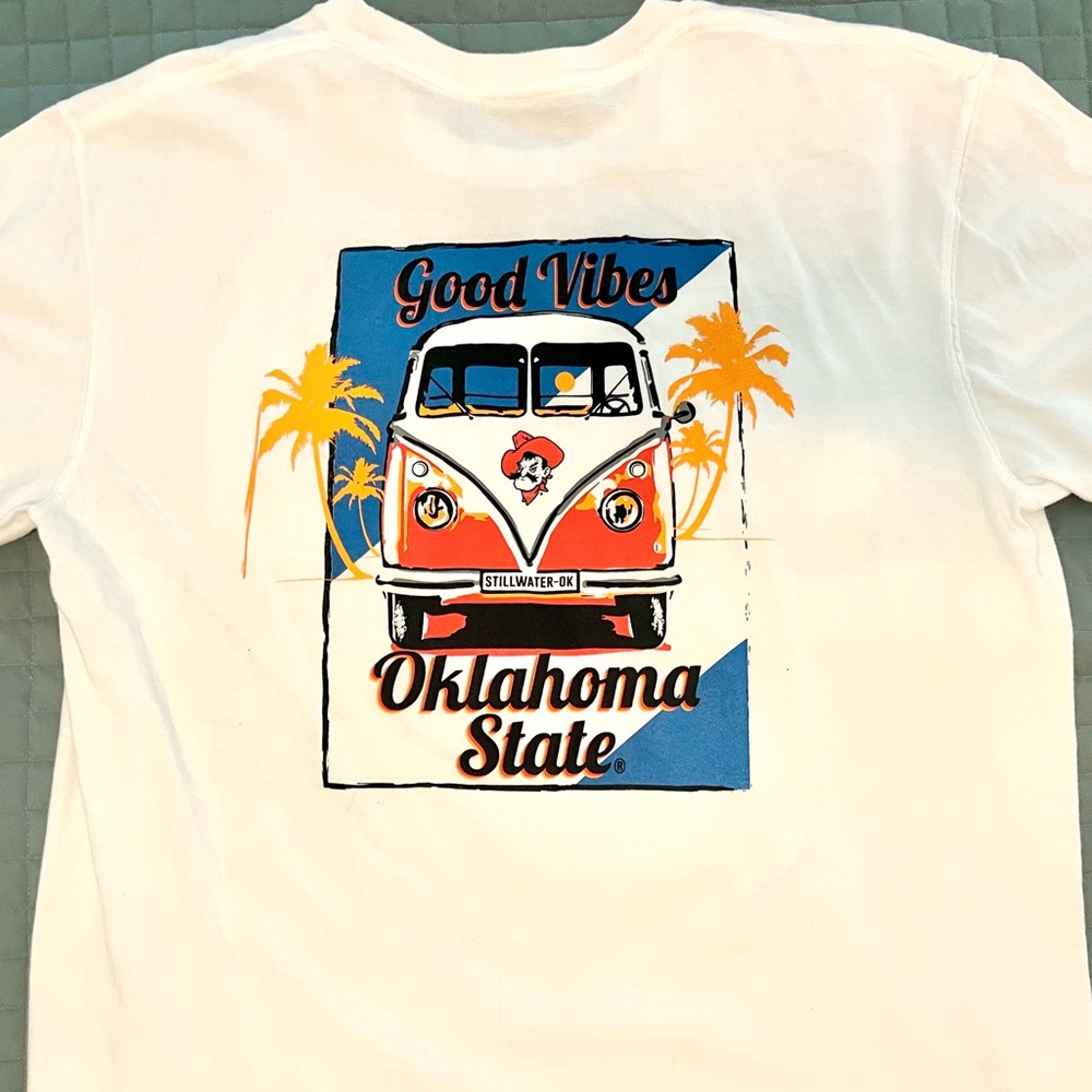Mens Comfort Colors Oklahoma State T-shirt size large OSU Tee M Mens shirt